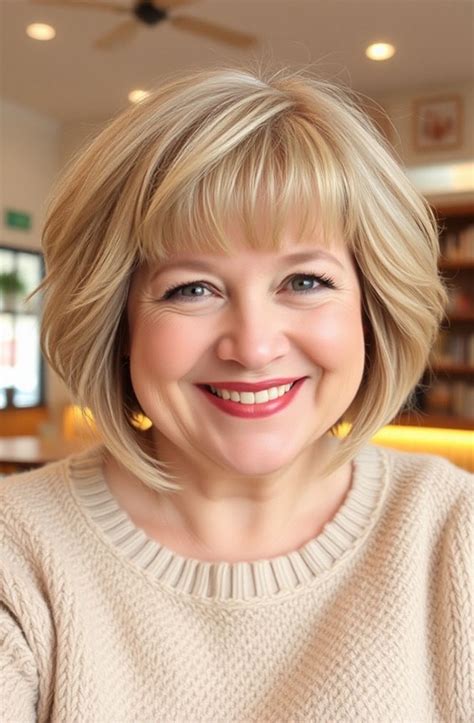 40 Layered Bob Hairstyles For Women Over 50 Soft Blonde Bob With