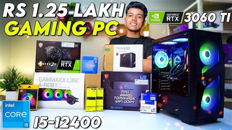 Rs 125 Lakh Gaming And Editing Pc Build Intel I5 12400 Rtx 3060 Ti Youtube