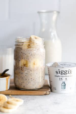 High Protein Peanut Butter Banana Overnight Oats Ambitious Kitchen