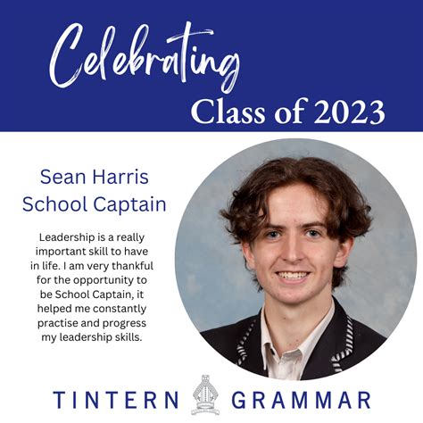 Celebrating The Class Of 2023 Sean Harris Tintern Grammar