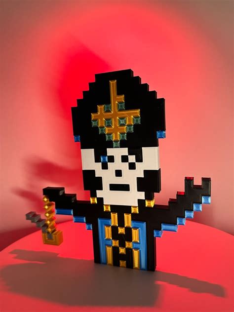 Ghost Band Papa Emeritus 8 Bit Black Vestment Figure With Censer - Etsy