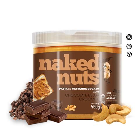 Pasta De Castanha De Caju Chocolate Belga Crocante G Naked Nuts BR Mercato Verde