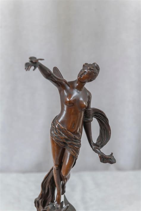 Art Nouveau Nude Fairy On Marble Base Franz Rosse German 1858 1900 For Sale At 1stDibs