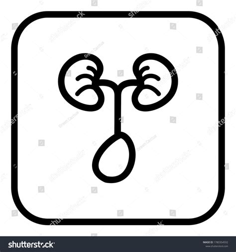 Urologist Icon Line Art Design Sign Stock Vector (Royalty Free