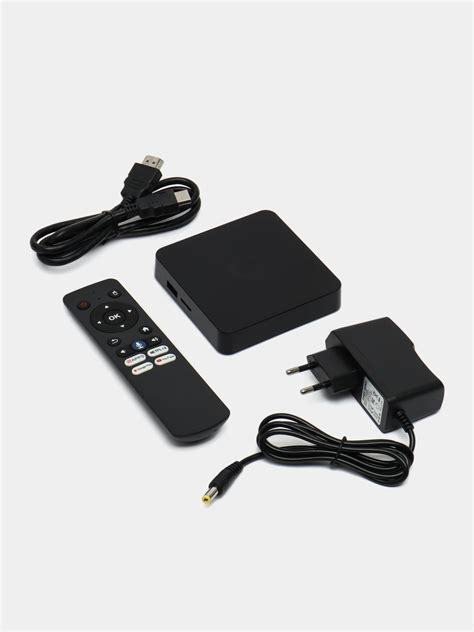Приставка Smart tv Q1, с Android, 10 с голосовым управлением купить по ...
