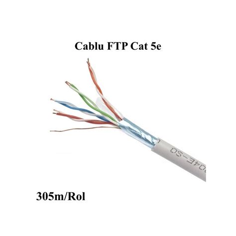 Cablu FTP Cat 5 Aliaj 8 fire x 0 55mm² 305m Rol