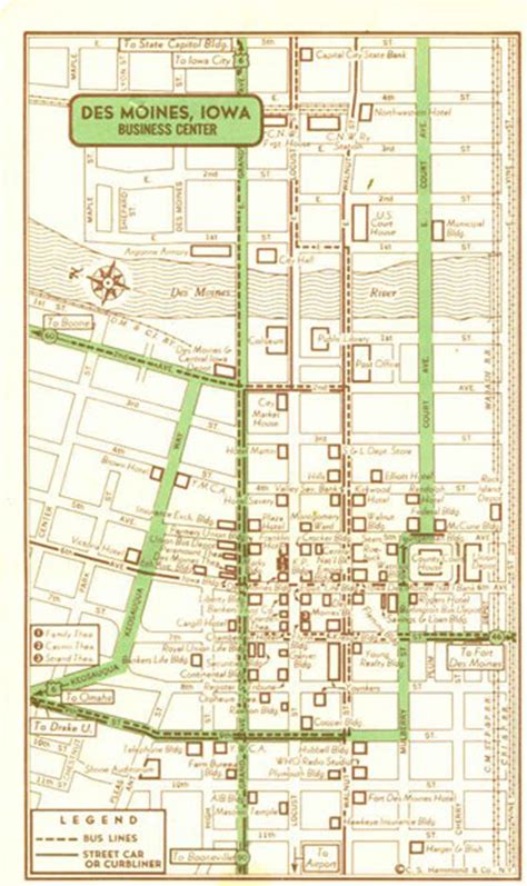 1950 DSM Trolley Route Maps Polk County Iowa IAGenWeb