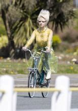 Maisie Williams Sexy Rides Bike During Filming Of Sex Pistols Tv Series Aznude