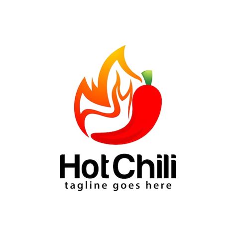 Plantilla de diseño de logo de hot chili Vector Premium