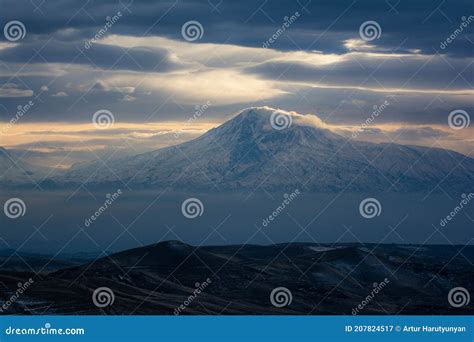 Big Peak Of Mount Ararat Masis Stock Image Image Of Winter Peak