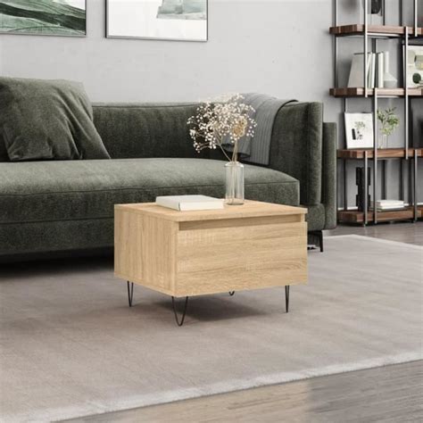 Zerodis Table basse chêne sonoma 50x46x35 cm bois d ingénierie RR022