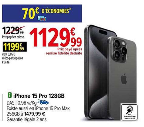 Promo Iphone 15 Pro 128gb Chez Carrefour ICatalogue Fr