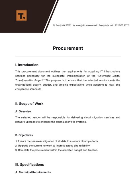 Free Procurement Templates To Edit Online