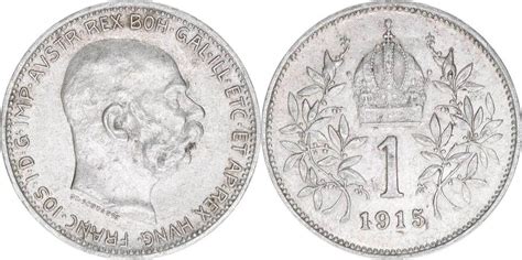 Österreich Kaiser Franz Joseph I 1 Krone 1915 MA Shops