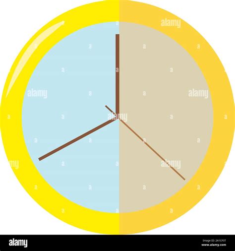 yellow clock illustration vector  white background stock vector