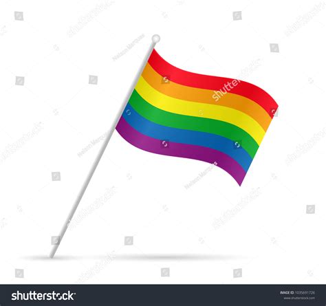 Illustration Gay Pride Flag Isolated On Stock Vector Royalty Free Shutterstock