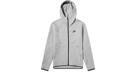 Nike Tech Fleece Full Zip Hoodie In Grey For Men Lyst Uk