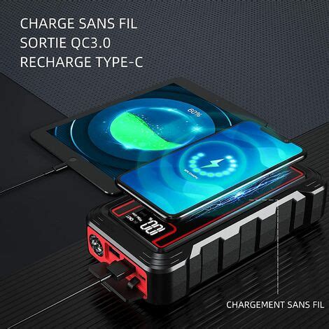 Yaber Booster Batterie A Mah Portable Jump Starter Tout Gaz