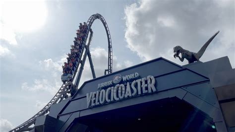 Riding VelociCoaster For The First Time! - YouTube