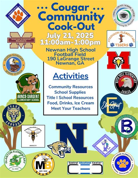 Cougar Community Cookout, Newnan High School Drake Stadium, 21 July