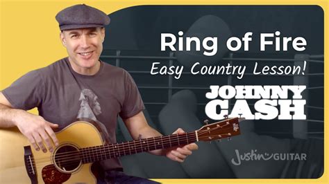 Ring Of Fire Easy Guitar Lesson Johnny Cash Youtube