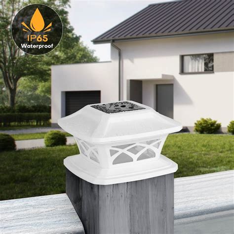 LamQee 10-Lumen 1-Watt White Low Voltage Solar Outdoor Deck Light (4000 K) 06FTL0248CWT at Lowes.com