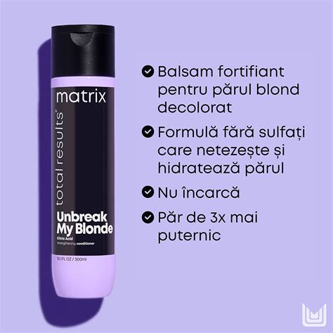 Matrix Set Pentru Ingrijire Par Matrix Total Results Unbreak My Blonde Sampon Pentru Par