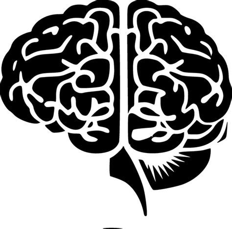 Brain Black and White Vector illustration | Premium AI-generated vector
