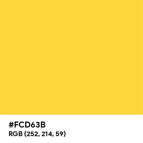 Sweet Yellow Color Hex Code Is Fcd63b