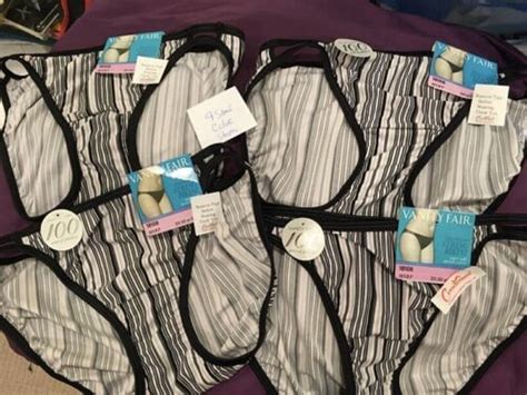 Or Pairs VANITY Fair String Bikini ILLUMINATION Panty B W STRIPE Small Etsy