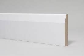 White Primed Mdf Chamfered Round Skirting Kellaway Building Supplies