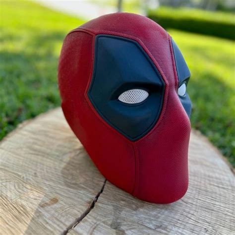 3d Printed Deadpool Mask Etsy Uk