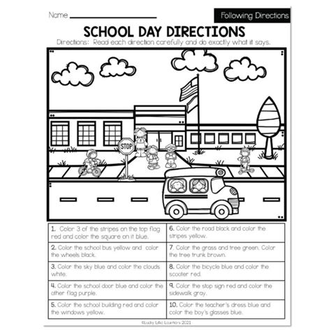 Fall Early Finishers 2nd Grade Ela Following Directions School Day Directions Lucky