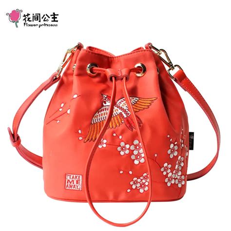 Flower Princess Red Women Handbags Women Shoulder Messenger Bags Luxury