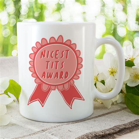 Nicest Tits Award Gift Funny Mug Victorian Print
