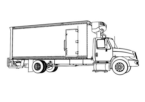 Premium Vector | Truck sketch white background vector