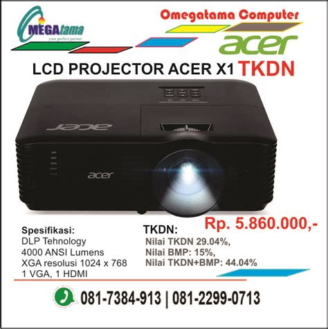 Lcd Projector Acer X1 Omegatama