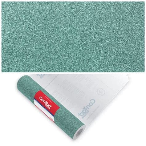 Papel Adesivo Contact 1M X 45CM Verde Glitter Envelopamento