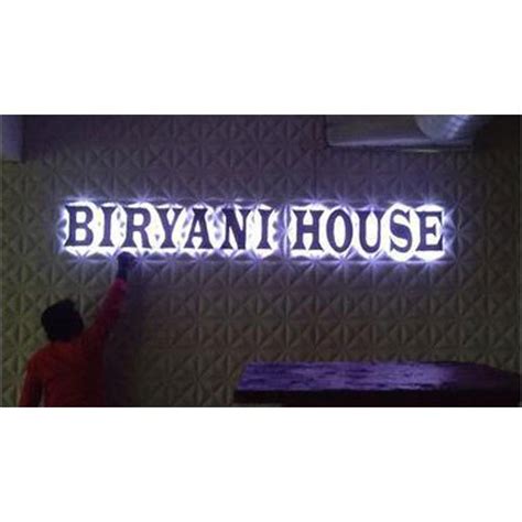 Acrylic Shop LED Sign Board Shape Rectangle 1 8 Feet Letter