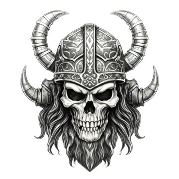 Illustration Of A Viking Skull In Helmet And Armor Skull Tattoo