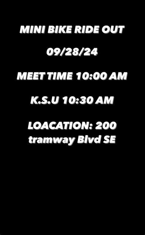 28th MINI BIKE RIDE OUT , Smith's Food and Drug (200 Tramway Blvd Se