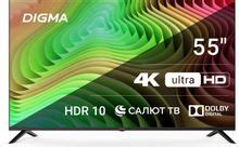 55" Телевизор Digma DM-LED55UBB40, 4K Ultra HD, черный, СМАРТ ТВ, Салют ...