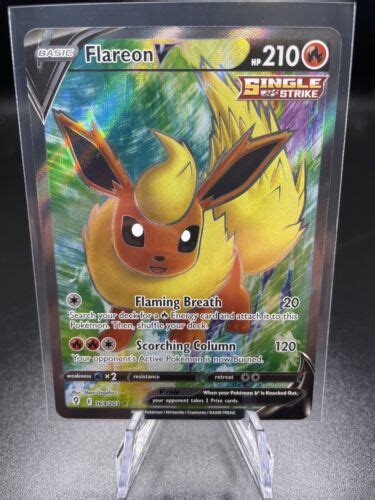 Pokémon TCG Flareon V Evolving Skies 169 203 FullArt eBay