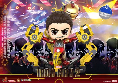 Hot Toys COSB868 Iron Man Mark IV With Suit Up Gantry Cosbaby S Bobble Head