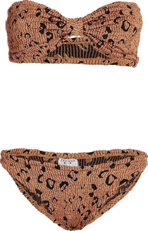 Jean Bikini Set Metallic Copper Leopard Celebstyle Org