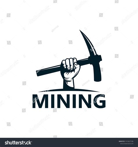 Mining Logo Template Design Vector Stock Vector Royalty Free