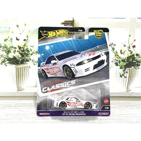 Jual HOT WHEELS PREMIUM NISSAN SKYLINE GTR R32 PANDEM PUTIH MODERN