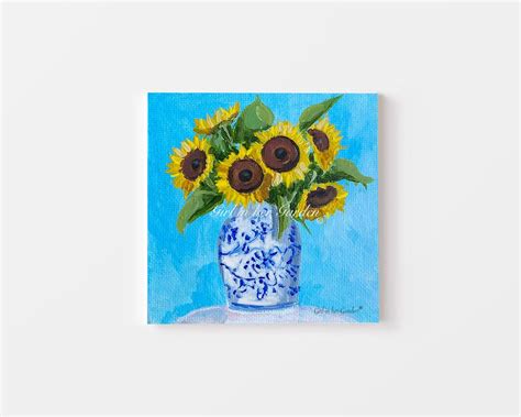 Sunflower Prints Sunflower Art Painting Instant Download Art Printable Sunflower Wall Art ...