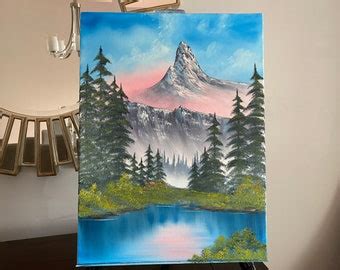 Scenic Seclusion Bob Ross Inspired Oil Painting X Etsy