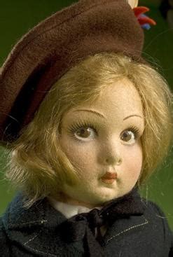 Cloth Doll Lenci Girl Scottish Lass Brown Eyes Blonde Hair Inch